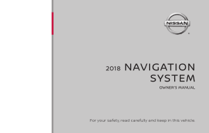 2018 Nissan VERSA NOTE LC2 Kai Navigation Manual